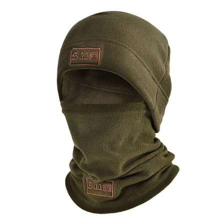 Tactical Military Fleece Hatt & Scarf Set Thermal Hode Deksel Vinter Sykkel Bannet Nakke beskytter