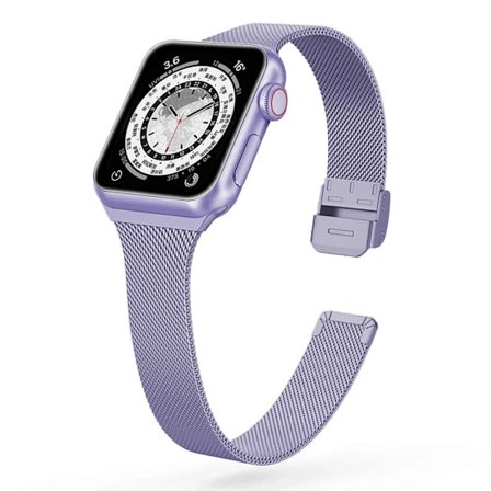 Smal armband Metallband kompatibelt Apple Watch 9 8 7 6 SE 5 4 38 40 41 45 49MM Ultra Rostfritt stål Milanese-armband kompatibelt iwatch 42 44MM