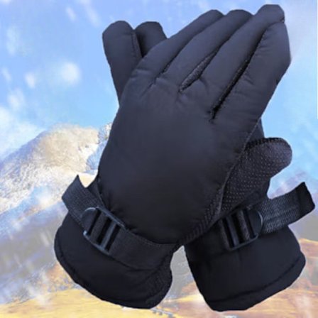 1 par vintertermiske hansker for menn - Kuldebestandig, sklisikker, berøringsskjermkompatibel (neongrønn/blå) med håndleddsstropplukking, slitesterk [