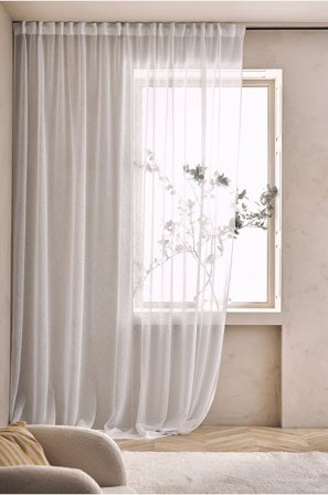 &Home - Multibandslängd Mila Wide 1 st - Vit - Veckbandslängder - 300 - Från Homeroom