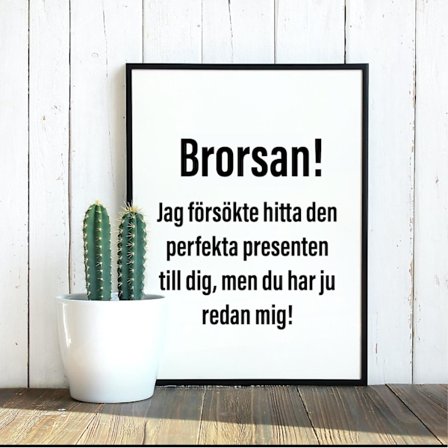 Brorsan! Jag försökte hitta... Poster Present Julklapp