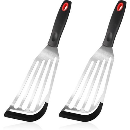 Fiskespatel - Ikke specificeret - 2 stk - Rustfrit stål - Silikone - Non-stick