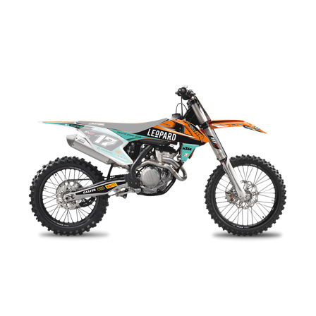 Kit de Adhesivos Blackbird Replica Marchetti Racing 2018 Naranja-Azul - KTM 125 XC-W 2017-2017