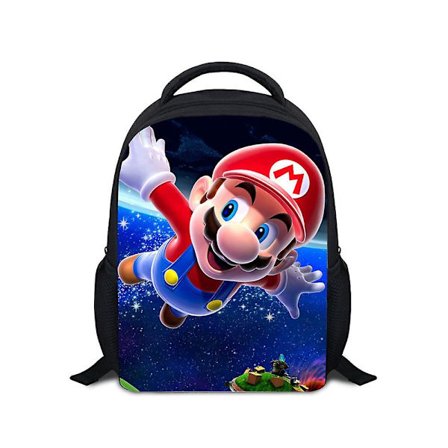 12 Tums Cartoon Mario Förskole Ryggsäck Toddler Väska Bokväska-D