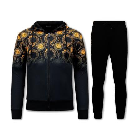 Enos Träningsdräkt Baroque Lion Print - 9977 - Svart svart, Herr, Herr, Storlek: XL
