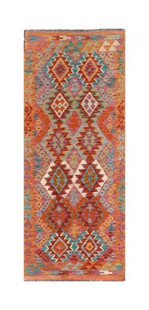 Kilim Afghan Old Style Rug 78X188 Runner Wool, Afghanistan