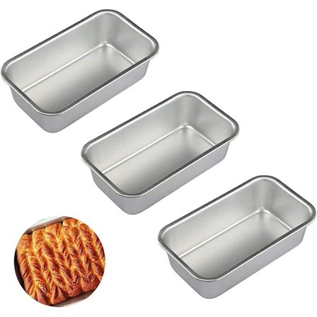 3 Stykker Toastform, Rektangulære Brødforme, Kageform, Non-stick, Let At Rengøre, Aluminiumlegering