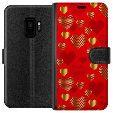 Yhteensopiva Lompakkokotelo Samsung Samsung Galaxy S9 GoldenHearts