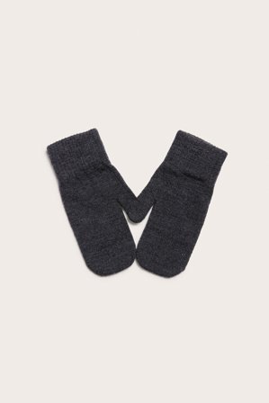 Kappahl | Rękawiczki jednopalczaste z wełny merino, Kaxs | Czarne