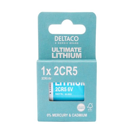 Deltaco Ultimate Lithium, 6V, 2CR5, 1-pk