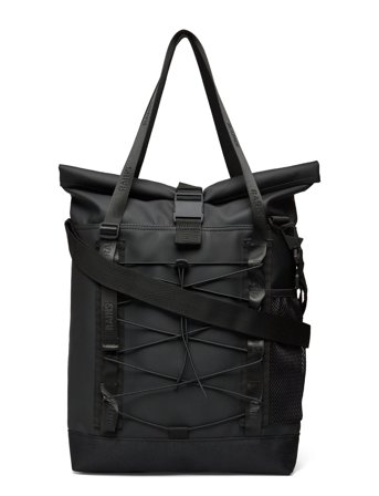 Trail Rolltop Tote Bag W3 Black Rains
