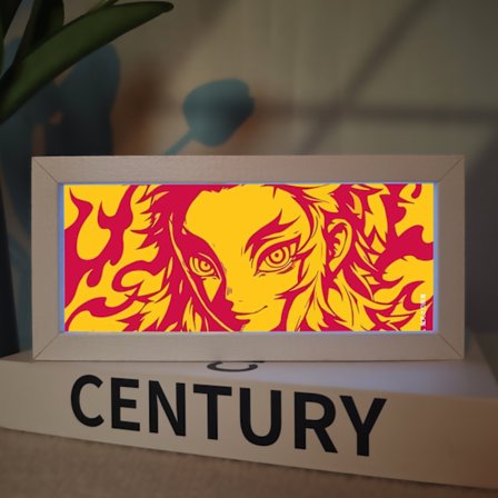 Anime RGB LED -varjolaatikkokehys - Monivärinen manga-paperileikkausvalolaatikko, ainutlaatuinen pöytävalaisin ja huoneen sisustus anime-harrastajille