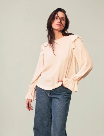 Lexington Clothing Carmen Blouse - Cream - L