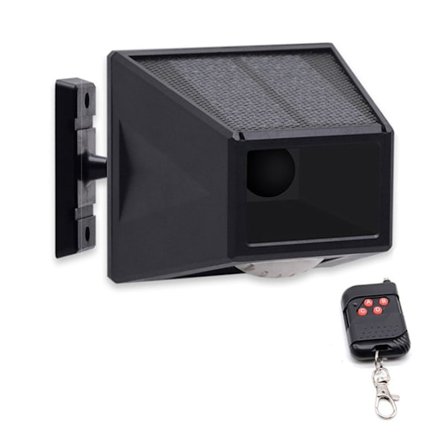 Solcellslarm med rörelsedetektor Utomhus solstrobeljus Fjärrkontroll Ljudlarm för trädgårdsplåstergård Garage