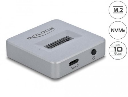 Delock M.2 Docking Station - grensesnittsadapter - M.2 NVMe Card - USB 3.2 (Gen 2)