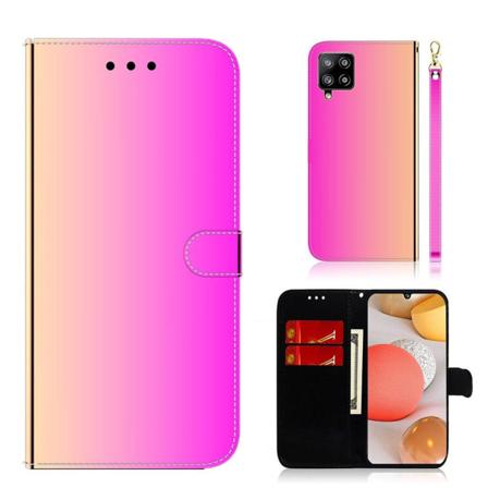 Mirror Samsung Galaxy A42 5G flip etui - Rose Pink