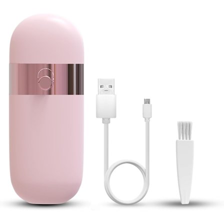 Kompakt hårfjerningsbarbermaskine til kvinder med LED-trimmer USB genopladelig pink bærbar smertefri glat barberingsenhed til kvinder