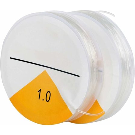 Genomskinlig elastisk stretchtråd för armband - 2X genomskinlig smyckestråd 8 meter 1 mm snöre