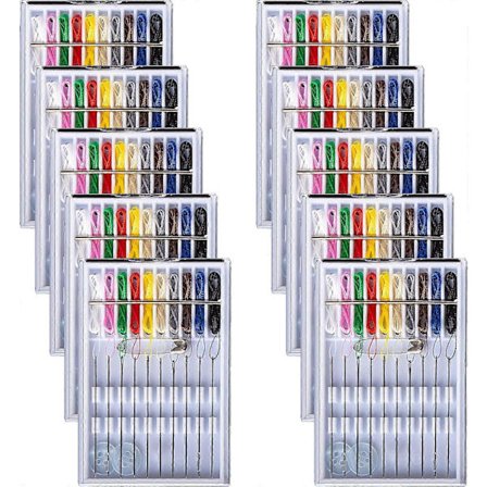 ZENGO 10 Esker Reise- og Hjemme Hurtigfiks Sy Kit Ferdig Tredd Nål Kit Assortert Farge Mini Sy Kit