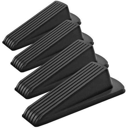 4-pack dörrstopp, stora gummistötdämpare med kil och multiytor