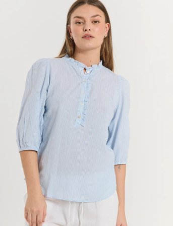 FREE/QUENT Fqrolly-Blouse - Blue - XS