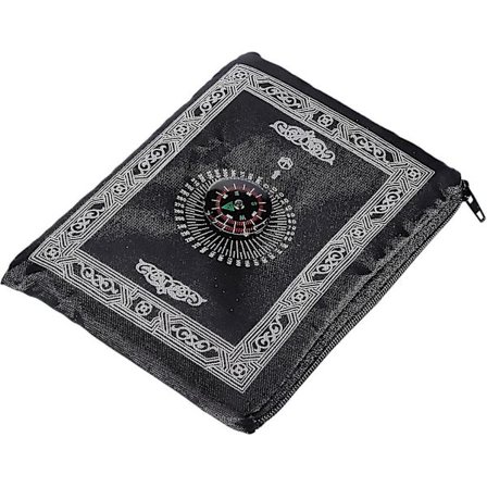 Lommebedetæppe, Islamisk Rejsebedemåtte, Med Kompas Og Bæretaske, Fremstillet Af Vandtæt Polyester