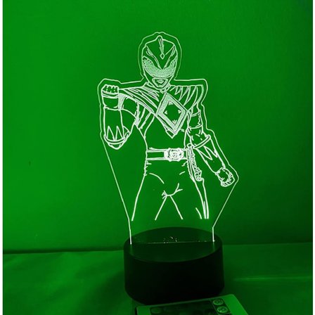 Power Rangers 3D LED-nattlampa