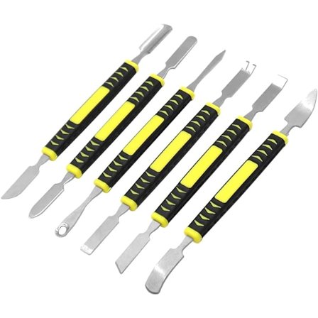 6 st Dubbelsidiga Metall Brytjärn Elektronik Reparationsverktyg Metall Spudger Set för iPad, Mobiltelefon, Dator