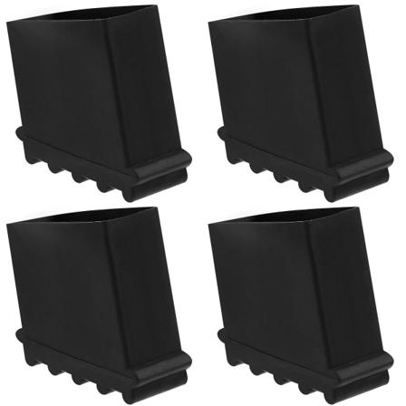 4 stk. Stigetrinnbeskyttere Allsidige Stigetrinnbeskyttere Sklisikre Stigetrinnputer Svart 5x5cm Black 5x5cm