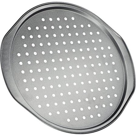 Reikäpellin Pizza-vuoka, Pizza-vuoka Mukavilla Kahvoilla, Leivontavuoka, Pyöreä Pizza-vuoka, Pizza-vuoka Tarttumattomalla Pinnoitteella ( 33 Cm)