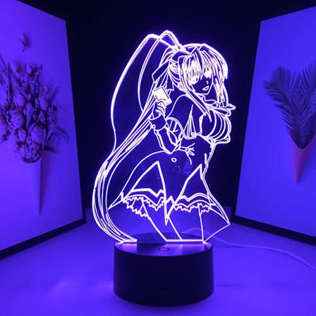 Anime Figur Himejima Akeno Natlampe til Soveværelsesindretning Natlys Fødselsdagsgave Manga Lampe High School DxD Anime