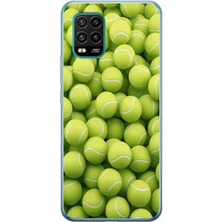Kompatibel Mobilcover til Xiaomi Xiaomi Mi 10 Lite 5G Mønster af grønne tennisbolde i høj detalje, sporty motiv med gentagende tekstur og stærke f