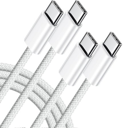 2-pack 3FT USB-C till USB-C-kabel - Certifierad snabbladdningskabel för iPhone 15 Pro Max, Samsung S23, iPad Pro, MacBook Air