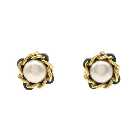 Chanel Vintage Pre-owned Earrings vit, Dam Vintage Smycken, Dam, Storlek: ONE SIZE