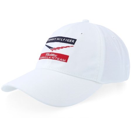 Tommy Hilfiger - Motor Vit adjustable Keps - Cadillac F1 Chevron Cap Optic White Dad Cap @ Hatstore
