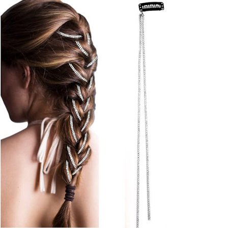 Hårspænde med kæder Silver