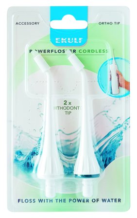 Ekulf Powerflosser Cordless Ortho Tip, 2 stk.
