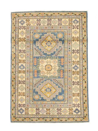 Kazak Fine Rug 100X147 Orange/Brown Wool, Afghanistan