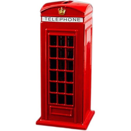 Suuri puhelinkoppi säästöpossu valumetallista, puhelinkoppi malli säästöpossu