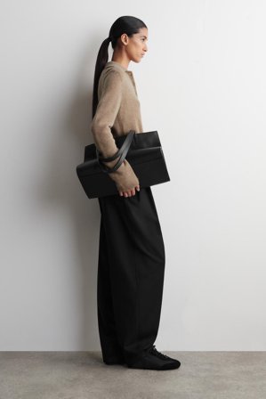 COS Suede-Nylon Ballet Trainers in Black - Women