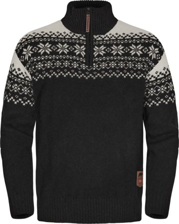 Gridarmor Snøkrystall 2.0 Ullgenser Men Men long-sleeved sweaters Black L