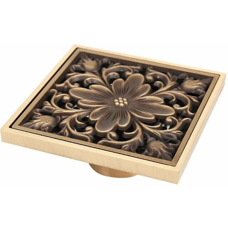 Helt koppar luktfri golvbrunn, europeisk antik, 4 tum, självdrainande typ luktfri koppar golvbrunn 1