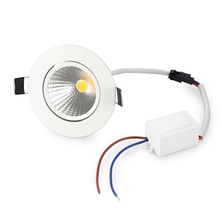 LED Upotettava alasvalo 5W Alumiininen kattovalaisin 110V Kylmä valkoinen 69mm aukko