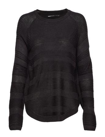 Onlcaviar L/S Pullover Knt Pullover Striktrøje Sort ONLY