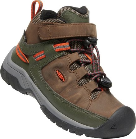 Keen Footwear Kids Targhee Mid Waterproof lasten retkeilykenkä, Dark Earth/Forest Night