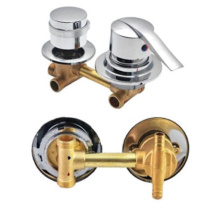 2/3/4/5-veis blandebatteri i messing, gjenge/intubasjonsblandeventil, kaldt og varmt vann badekararmatur for dusjkabinett/dampbad - WELLNGS