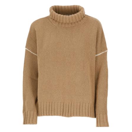 Woolrich, Turtlenecks Bruin, Dames, Maat:M