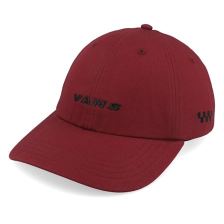 Vans - Punainen unconstructed Lippis - Check Side Curved Bill Jockey Bordeaux Dad Cap @ Hatstore
