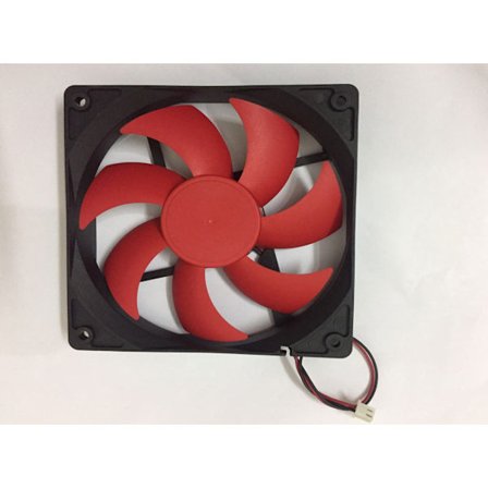 Svart rød-120mm x 120mm x 25mm DC 12V 1.92W 2.5 Pin firkantet kjølevifte for datamaskinchassis
