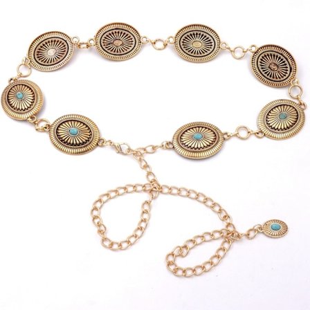 Kedja Belte Kedja Belte for Kvinner Midjebelte for Kjole